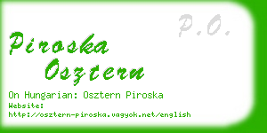 piroska osztern business card